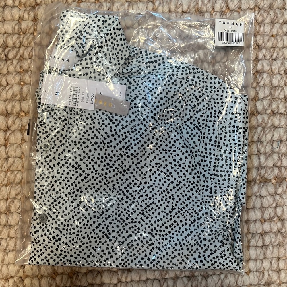 NWT Topman patterned short sleeve shirt